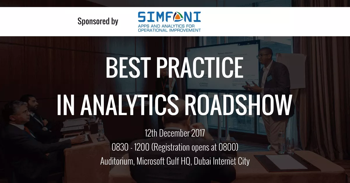 Event – Best Practice in Analytics Roadshow – Sponsored by Simfoni