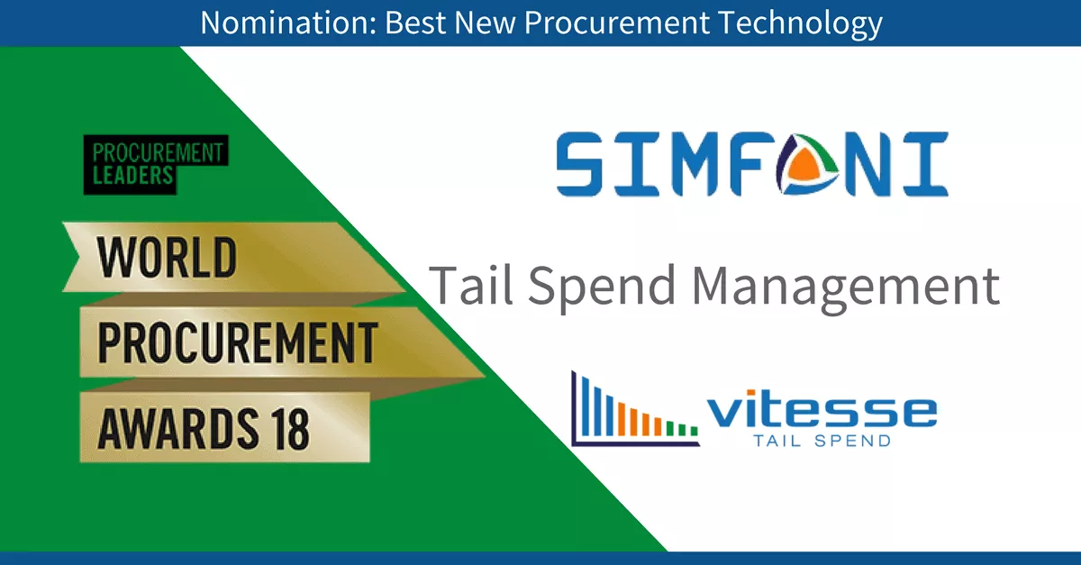 Why has Simfoni been nominated for a Best Procurement Technology Award?