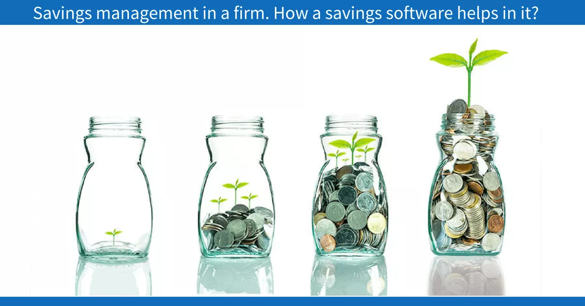 Savings management in a firm. How a savings software helps in it?