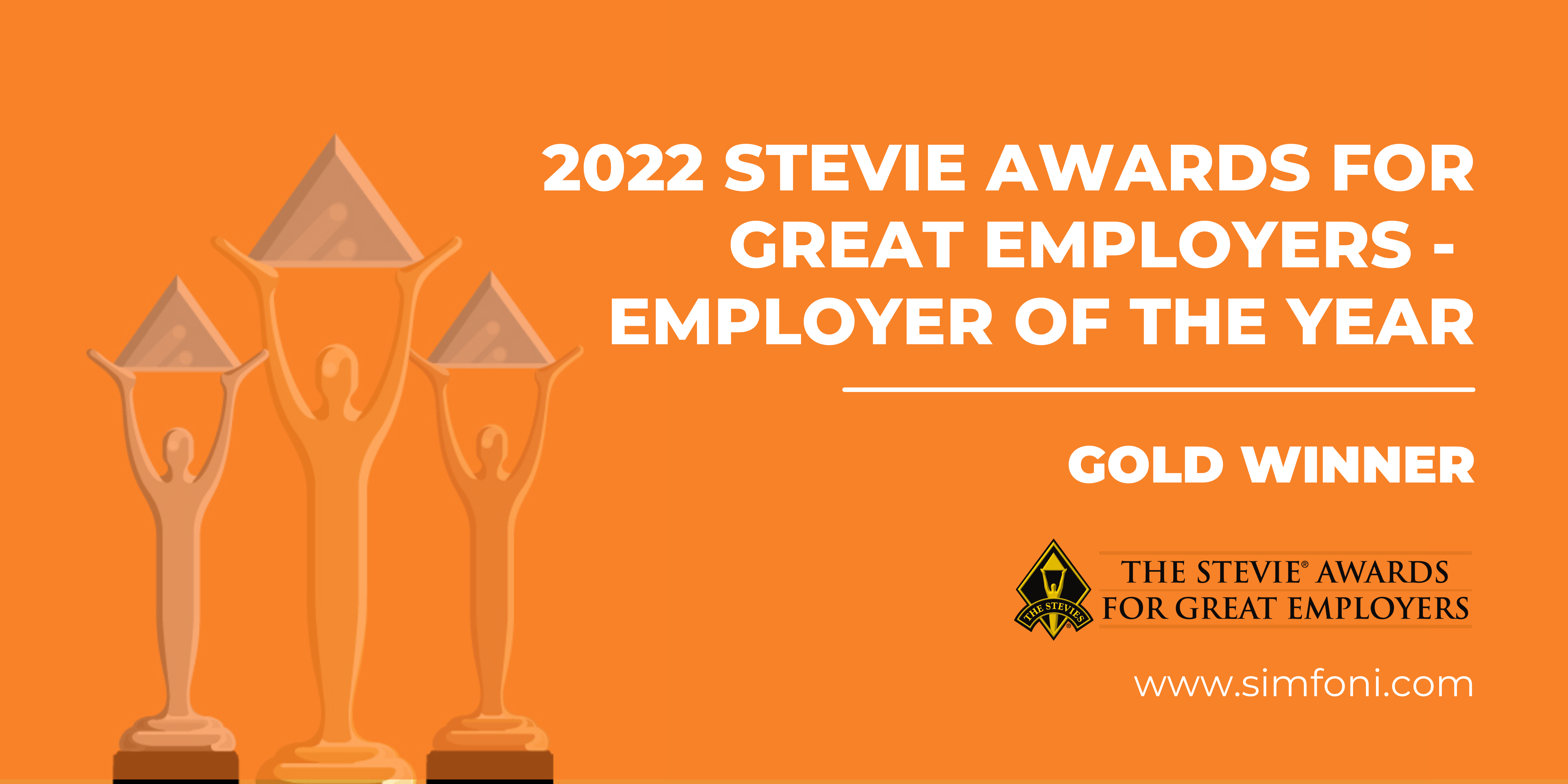 Simfoni Wins 2022 Gold “Employer of the Year” Stevie Award for Great Employers
