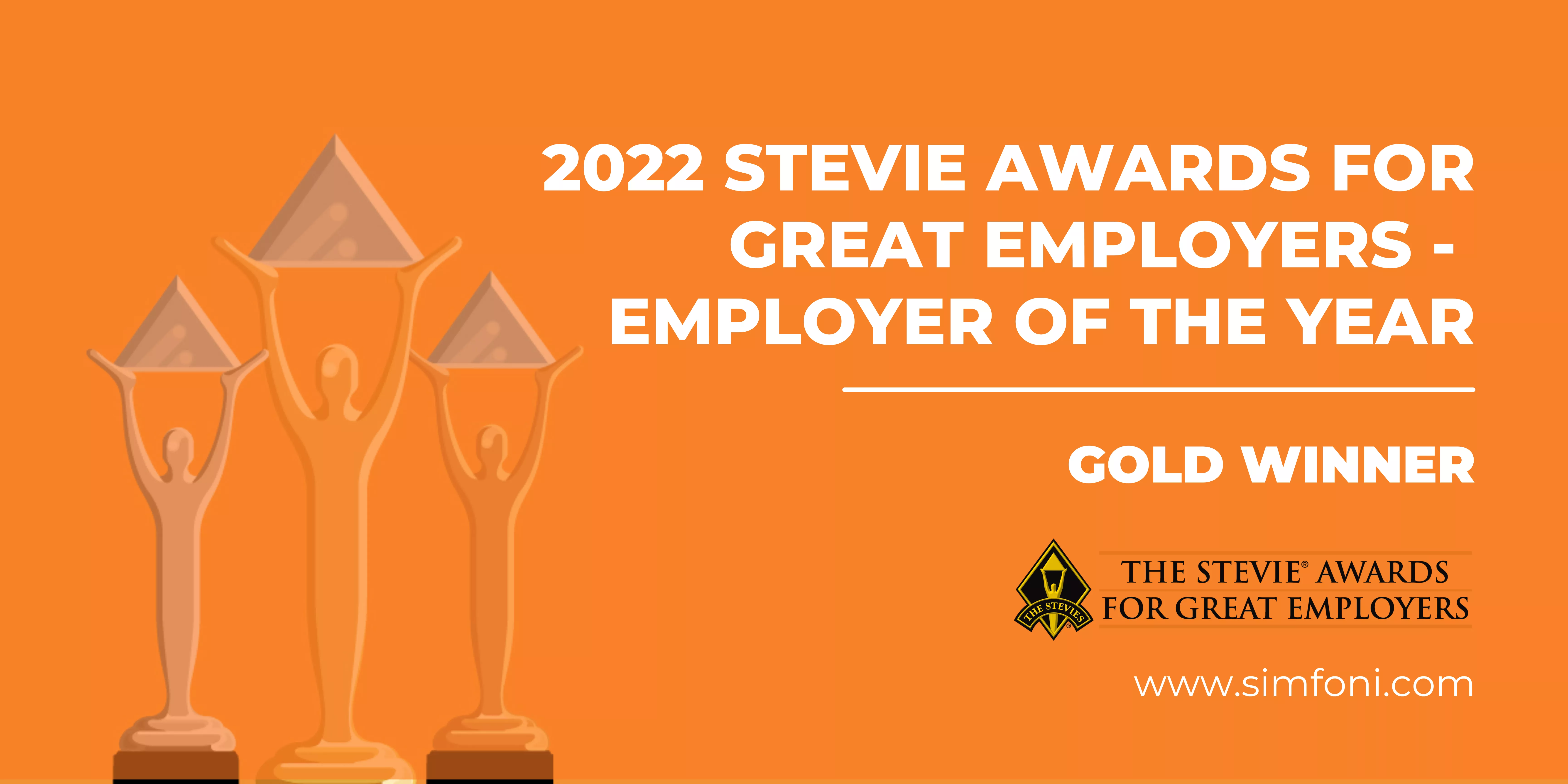 Simfoni Wins 2022 Gold “Employer of the Year” Stevie Award for Great Employers