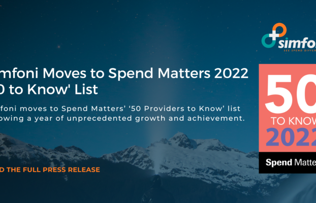 Simfoni Dominates Tail Spend Management Market—Ascends to Spend Matters ‘50 Providers to Know’ List